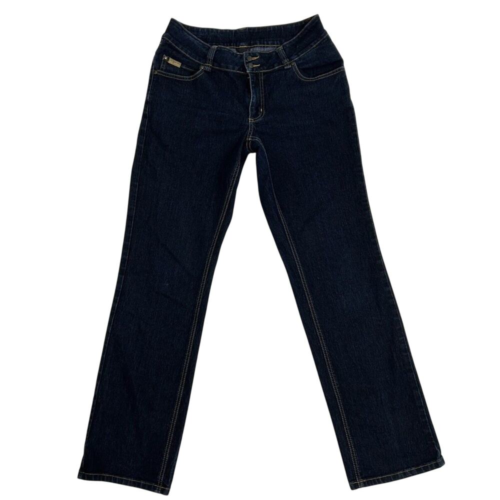 FUBU The Collection Jeans Women's Straight Leg Dark Blue Mid-Rise Size 11/12